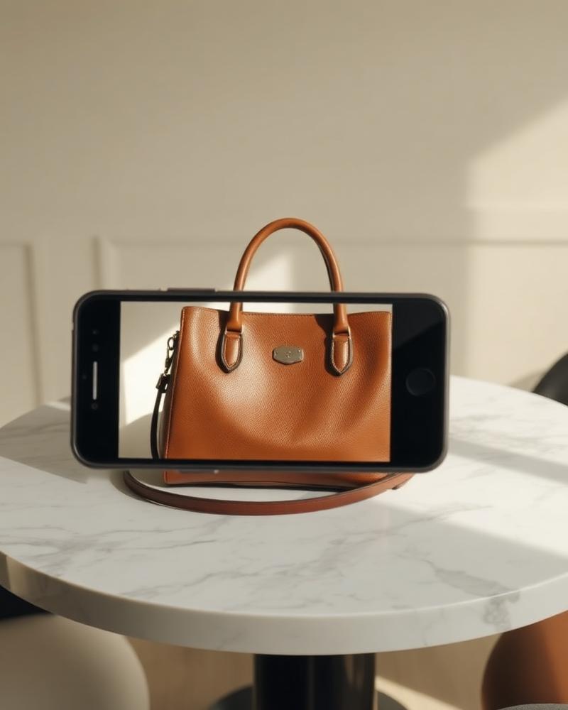Coach Leather Shoulder Bag — Tan